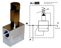 Druckbegrenzungsventil, einstellbar, 350 L/min., 80 - 210 bar