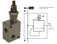 Druckbegrenzungsventil, einstellbar, 80 L/min., 05 - 50 bar